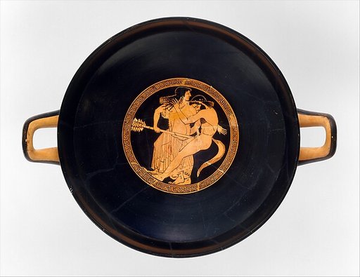 Terracotta kylix (drinking cup)