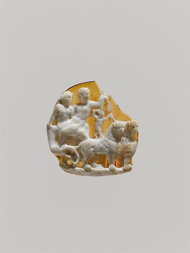 Sardonyx cameo with Dionysus and Ariadne