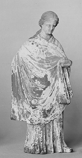 Terracotta statuette of a woman