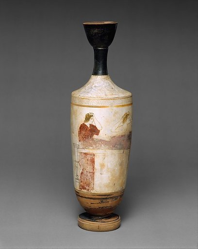 Terracotta lekythos (oil flask)