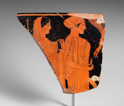 Fragment of a terracotta skyphos (deep drinking cup)