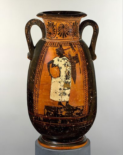 Terracotta neck-pelike (wine jar)