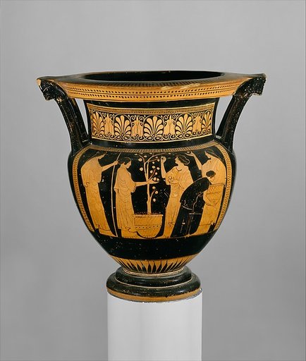 Terracotta column-krater (bowl for mixing wine and water)