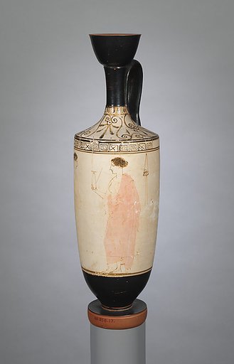 Terracotta lekythos (oil flask)