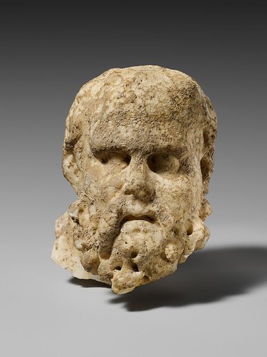 Marble head of a bearded man