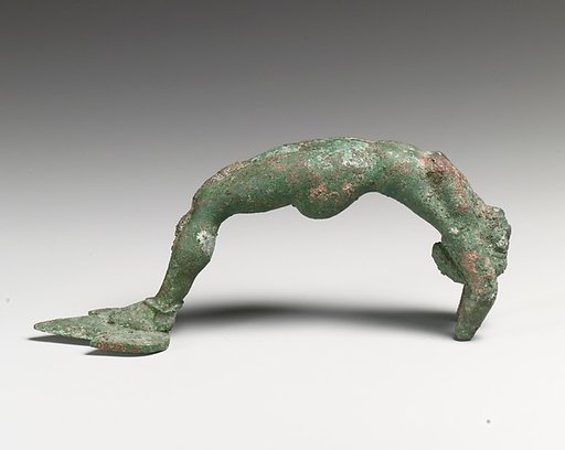 Handle of a cista with girl