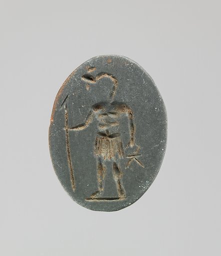 Ironstone intaglio: Snake-headed Genius