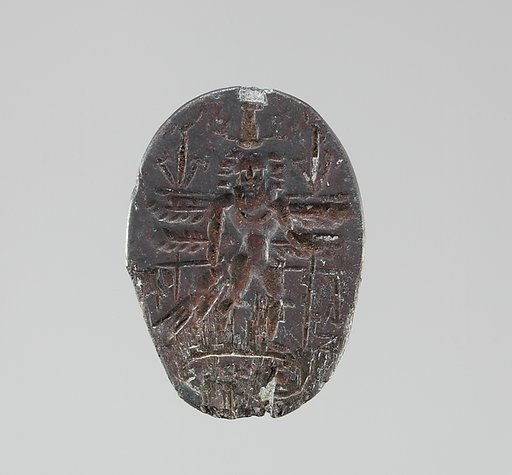 Haematite intaglio: Winged Genius