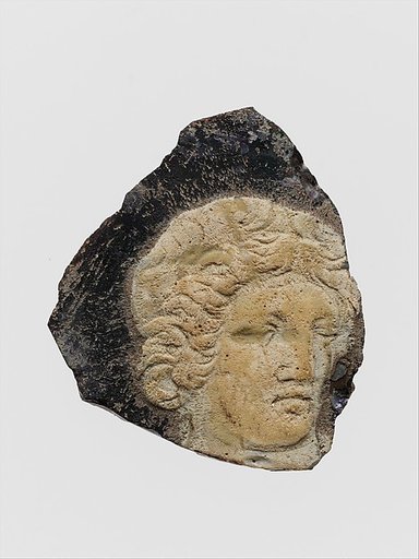 Glass cameo plaque fragment