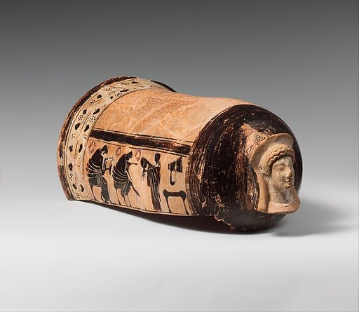 Terracotta onos (leg guard used in carding wool)