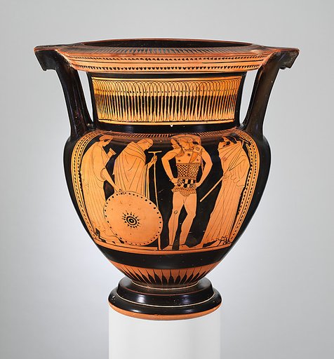 Terracotta column-krater (bowl for mixing wine and water)