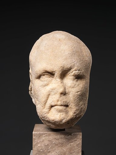 Marble portrait head of a man