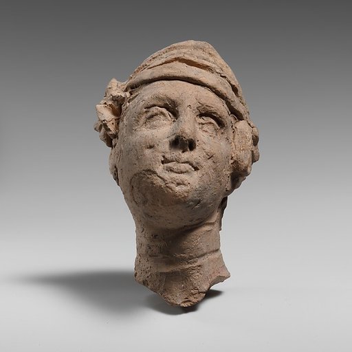 Terracotta head of a woman