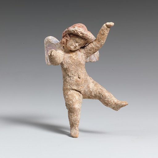 Terracotta statuette of Eros flying