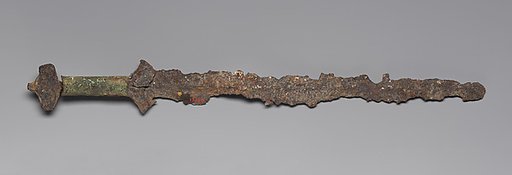 Iron sword with bronze hilt