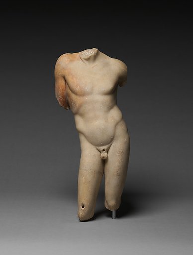 Marble torso of a boy
