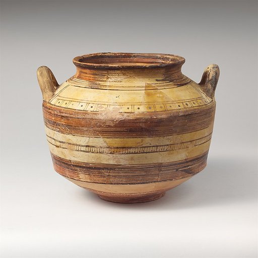 Terracotta jar with vertical handles