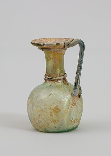 Glass indented jug