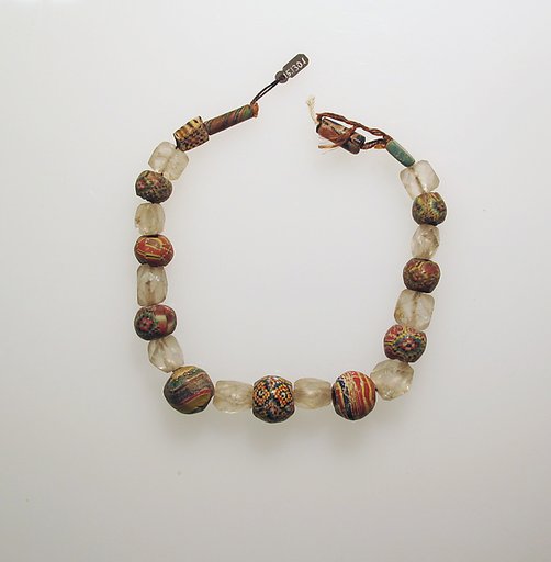 Glass and rock crystal beads