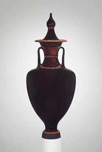 Terracotta amphora with lid (jar)