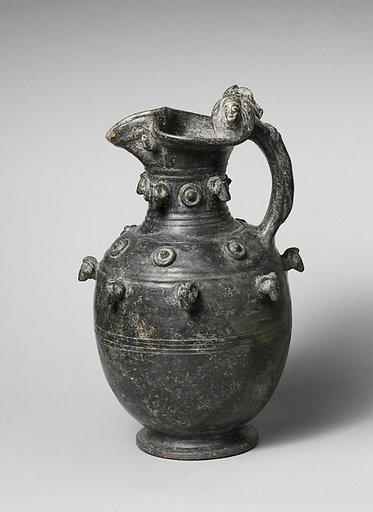 Terracotta trefoil oinochoe (jug)