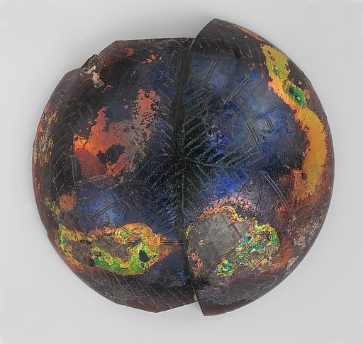 Glass bowl with inscription
