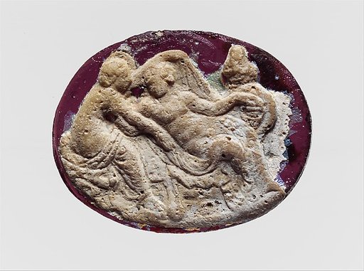 Glass cameo: Dionysos and a nymph