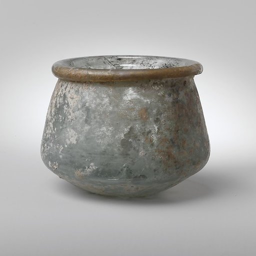Glass bowl with painted lid