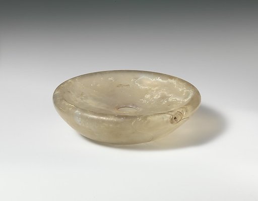 Glass bowl, possibly an inkwell