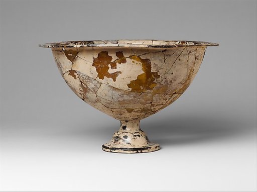 Glass krater (mixing bowl)