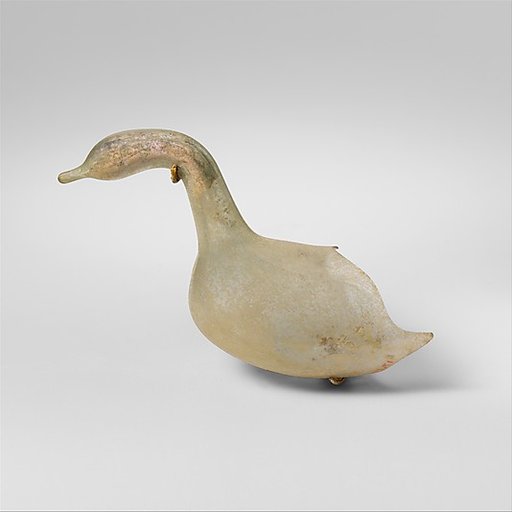 Glass bottle in the shape of a bird