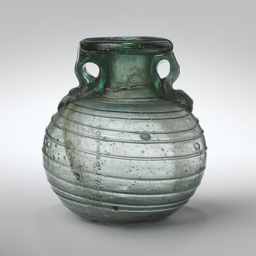 Glass aryballos (oil bottle)