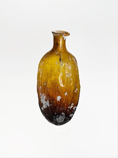 Glass bottle shaped like a date