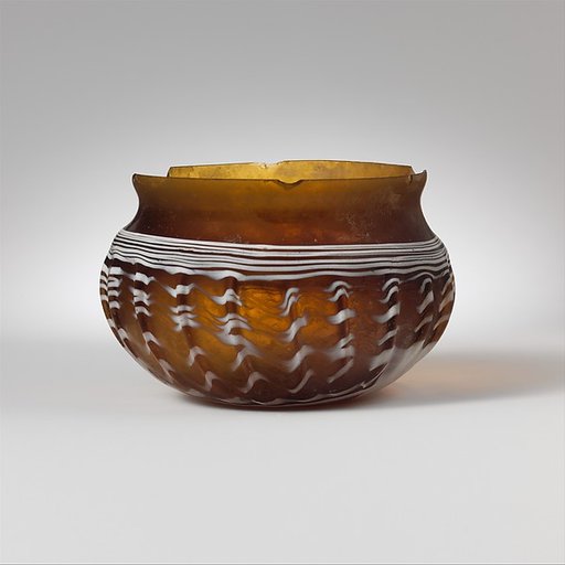 Glass ribbed bowl