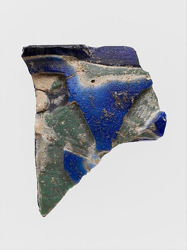 Glass cameo cup fragment with incuse decoration