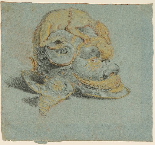 Drawing of a Parade Helmet