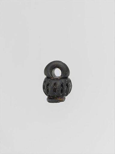 Glass pendant shaped like a jar