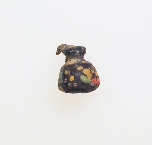 Glass pendant shaped like a jug