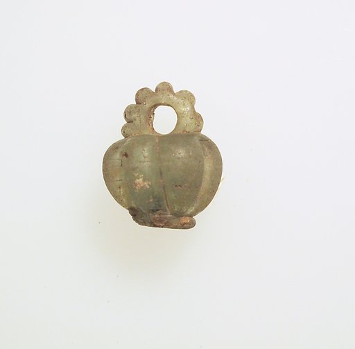 Glass pendant in the form of a jar