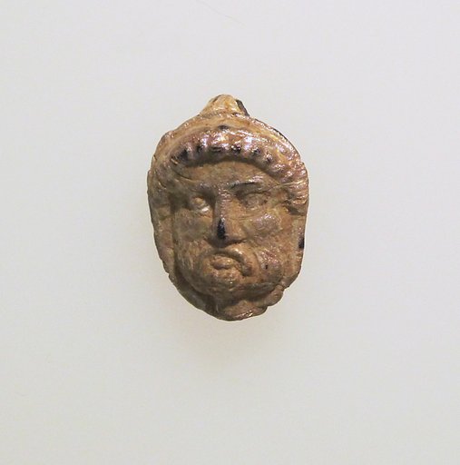 Glass double-headed pendant