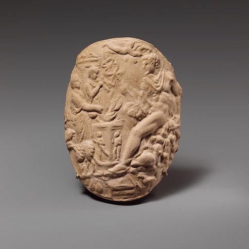 Terracotta mold for a relief applique