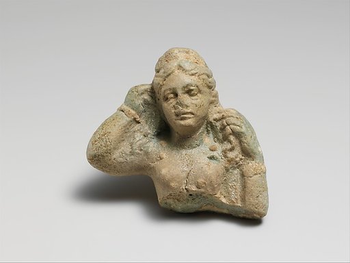 Fragmentary faience statuette of Aphrodite