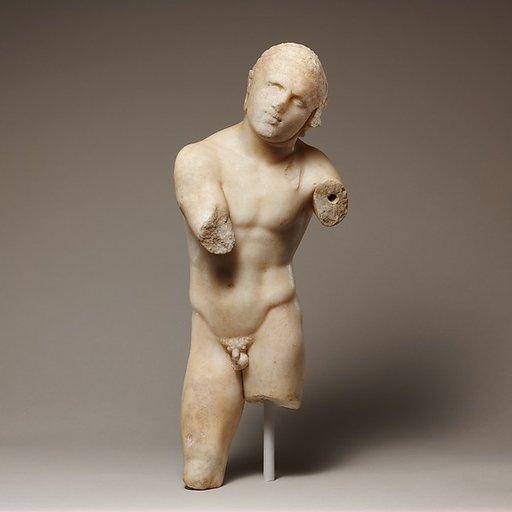 Small marble statue of an athlete