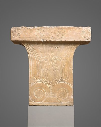Marble cavetto capital