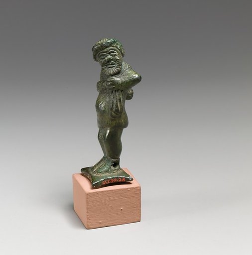 Bronze statuette of a comic actor