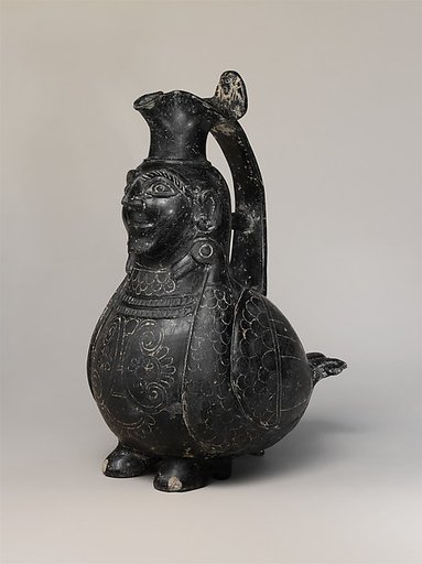 Terracotta jug in the shape of a siren