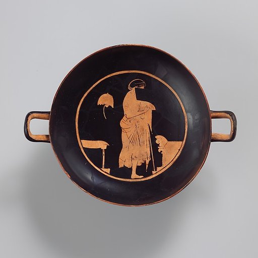 Terracotta kylix (drinking cup)