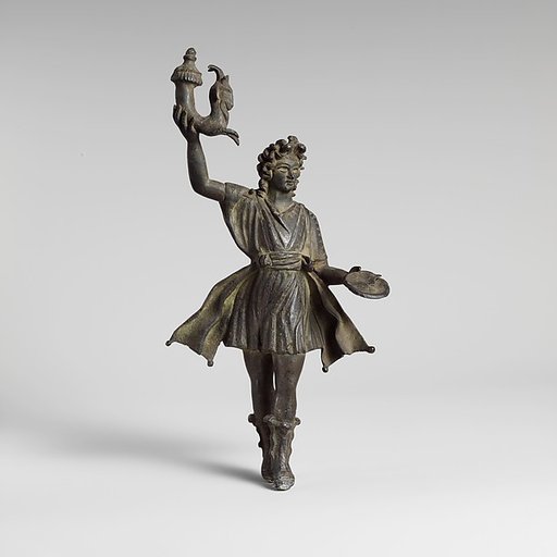 Bronze statuette of a Lar
