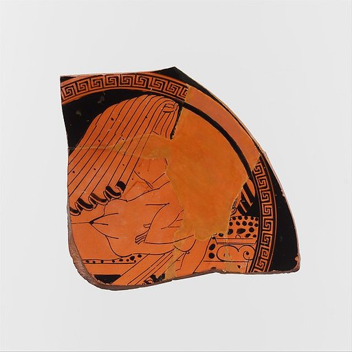 Fragment of a terracotta kylix (drinking cup)