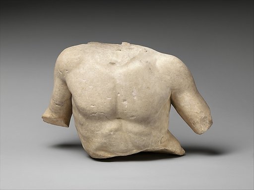 Fragmentary marble torso of a man